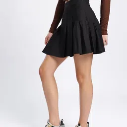 DressBerry Lovely Layers Box Pleats Flared Mini Skirt image 3