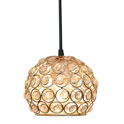 Homesake Yellow Textured Hanging Pendant Lamp image 2