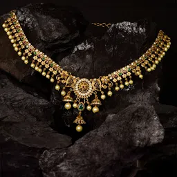 SHARLEEZ Gold-Plated AD Studded Necklace and Earrings image 5