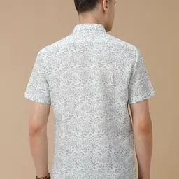 Linen Club Men Contemporary Slim Fit Printed Casual Shirt image 4