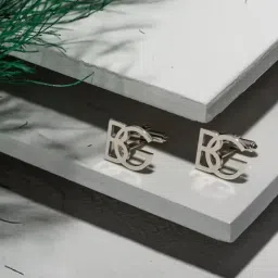 Sophisticated Personalized Gold And Silver Initials Cufflinks image 4