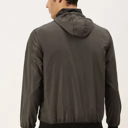 PETER ENGLAND UNIVERSITY Men Grey Bomber Jacket image 4