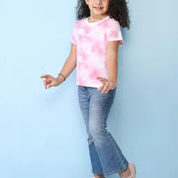 NUSYL Girls Pack Of Two Tie and Dye Dyed T-shirt image 4