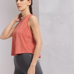 HRX by Hrithik Roshan Rapid Dry Striped Training T-Shirts image 3