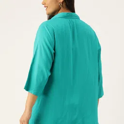 theRebelinme Plus Size Shirt Style Longline Top image 4