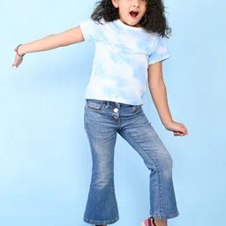 NUSYL Girls Pack Of Two Tie and Dye Dyed T-shirt image 4