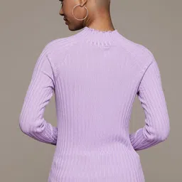 Roadster Women Self Design Pullover Sweater image 4