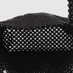 STREET 9 Black Solid Tote Bag image 2