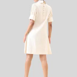 Jilmil Floral Embroidered Khadi A-Line Dress image 3