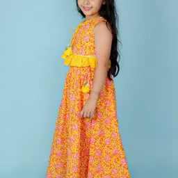 LIL DRAMA Girls Printed Cotton Ready to Wear Lehenga Choli image 2