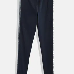 Allen Solly Junior Navy Blue Brand Logo Printed Leggings image 2