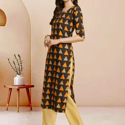 Moda Rapido Pack of 2 Printed Straight Kurta with Trousers image 5