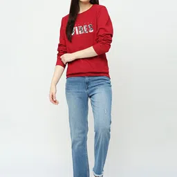 STATUS MANTRA Typography Printed Long Sleeves Pure Cotton Sweatshirt image 2