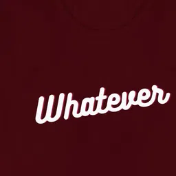 RCPL Bad Monkey Kids Maroon Whatever Typography Print Slim Fit T-shirt image 2