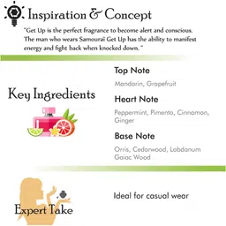 SAMOURAI Get Up Eau de Toilette Natural Spray 50 ml image 4