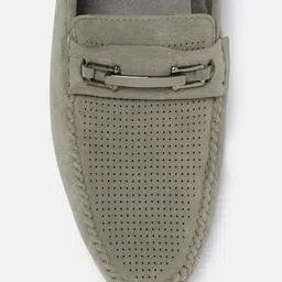 Mast & Harbour Men Grey Perforations Loafers image 2