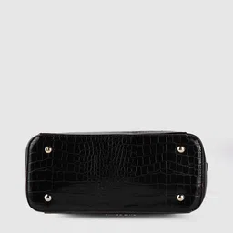 Lino Perros Black Croc Textured Shoulder Bag image 2