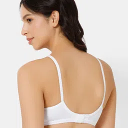 intimacy LINGERIE Pack of 3 Medium Coverage Cotton Plunge Bra with All Day Comfort image 5