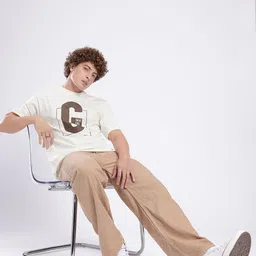 glitchez Typography Printed Relaxed Fit T-shirt image 2