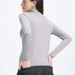 glitchez Effortless Elegance High-Neck Fitted Top image 3