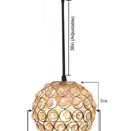 Homesake Yellow Textured Hanging Pendant Lamp image 5