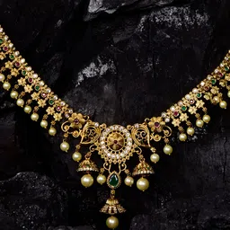 SHARLEEZ Gold-Plated AD Studded Necklace and Earrings image 4