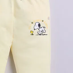 Happy Faces Girls Peanuts Printed Pure Cotton Joggers image 2