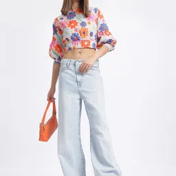 glitchez Blossom Babe Puff Sleeve Blouson Top image 2