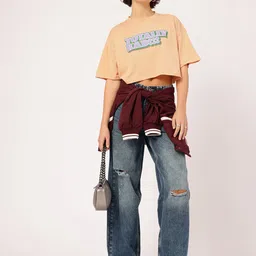 DressBerry Cool Vibes Printed Boxy Crop T-shirt image 3