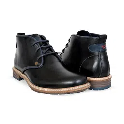 HX London Men Mid Top Leather Desert Boots image 4