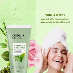 Globus naturals Set Of 3 Green Tea & Tea Tree Radiance Face Wash - 75g Each image 3