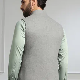 Blackberrys Slim-Fit Woven Nehru Jacket image 3