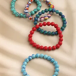 PANASH Women Pack Of 5 Artificial Beads Bracelets-picture-26