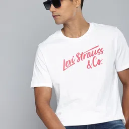 Levis Brand Logo Printed Relaxed Fit Pure Cotton T-shirt-picture-10