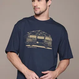 The Roadster Lifestyle Co. Graphic Printed Pure Cotton T-shirt-picture-43