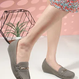 Carlton London Women Loafers With Buckles-image-85