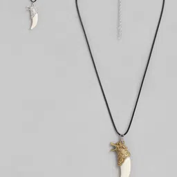 DressBerry Set of 2Contemporary Tooth Pendants with Chains-image-39