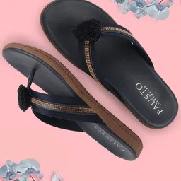 FAUSTO Embellished Open Toe Flats image 2