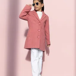 CHIMPRALA Girls Woollen Longline Tailored Jacket-picture-13