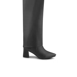 SHUZ TOUCH Women High Top Block-Heeled Slouchy Boots image 3