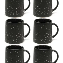 Arrabi Black & White Textured Ceramic Matte Mugs Set of Cups and Mugs image 2