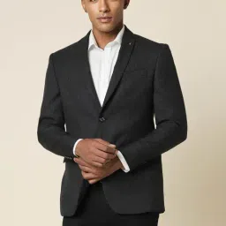 Allen Solly Black Slim Fit Texture Blazer-image-52