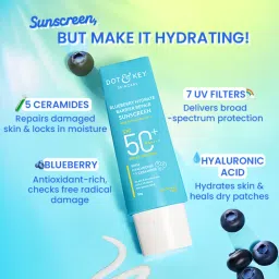 Dot & Key Blueberry Hydrating Barrier Repair Face Sunscreen SPF 50+ PA++++ - 100% No White Cast image 3
