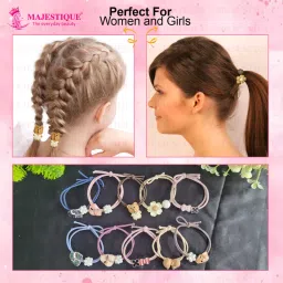 Majestique Korean Style Rubber Bands Elastic With Knots - Hues Of Brown image 3