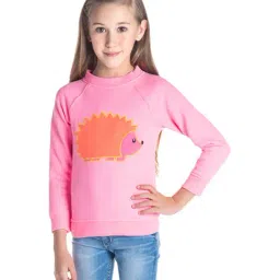 Cherry Crumble By Nitt Hyman Kids Pink Applique Pattern Sweatshirt-picture-27