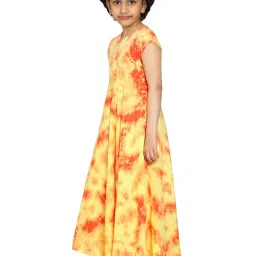 Kiddopanti Kids Yellow Tie Dye Dress image 4