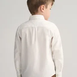 GANT White Regular Fit Solid Shirt image 2