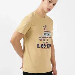 Lee Khaki Slim Fit Graphic Print Crew T-Shirt image 3