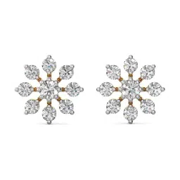 Joyalukkas 18k Yellow Gold & Diamond Stud Earrings for Girls-image-75