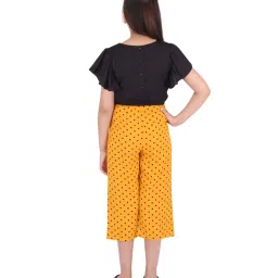 Cutecumber Kids Black & Yellow PrintedJumpsuit image 2